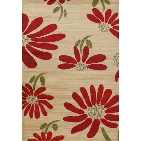 Standalone 3 x 4 ft. Antigua Collection Spring Daisy Woven Area Rug, Beige ST2590080